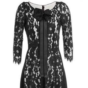 Black & white Marc Jacobs lace dress w/ bow, sz 10